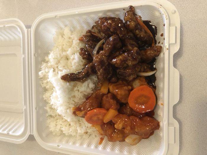 Sweet and Sour Pork with Ginger Beef